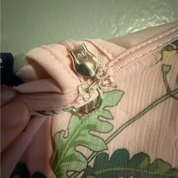 Tommy Hilfiger Floral 3/4 Balloon Sleeve Faux Wrap Dress Womens 14 pink Multi - Picture 8 of 15